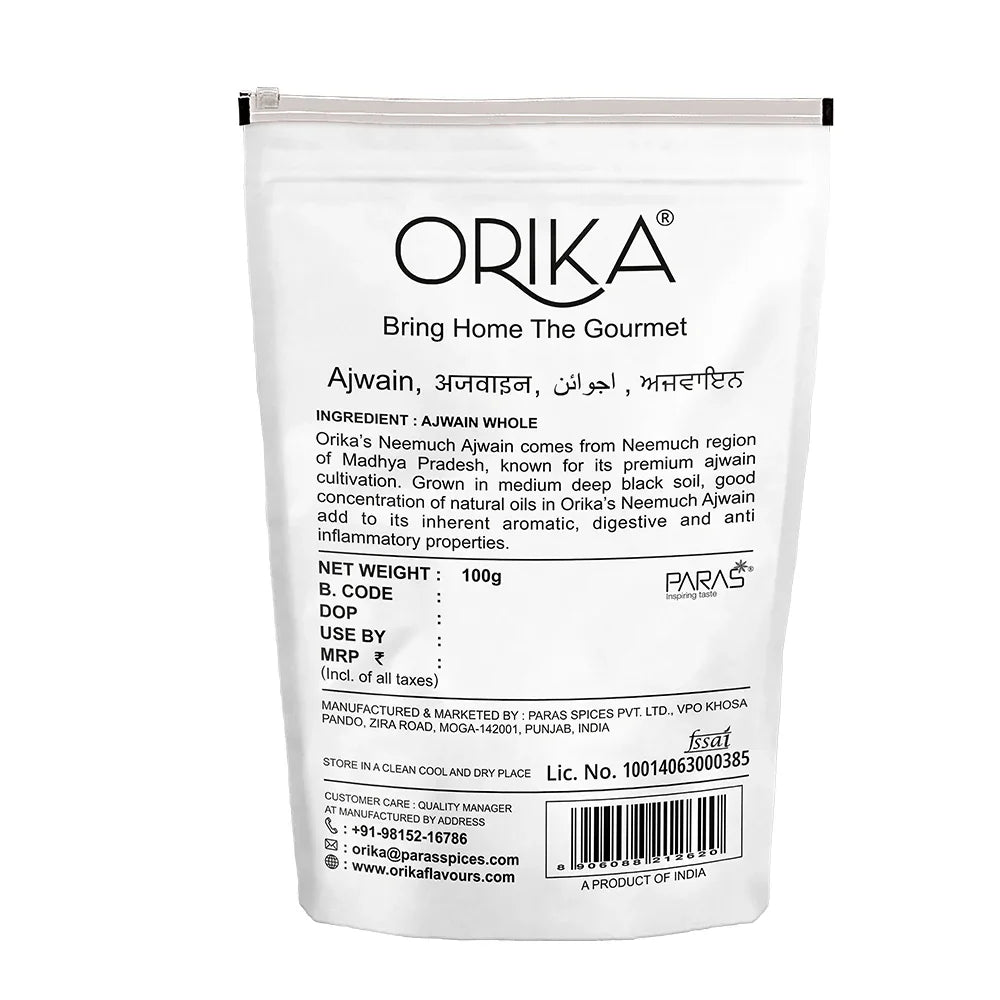 Orika Neemuch Ajwain, 100gm - Orika Spices India