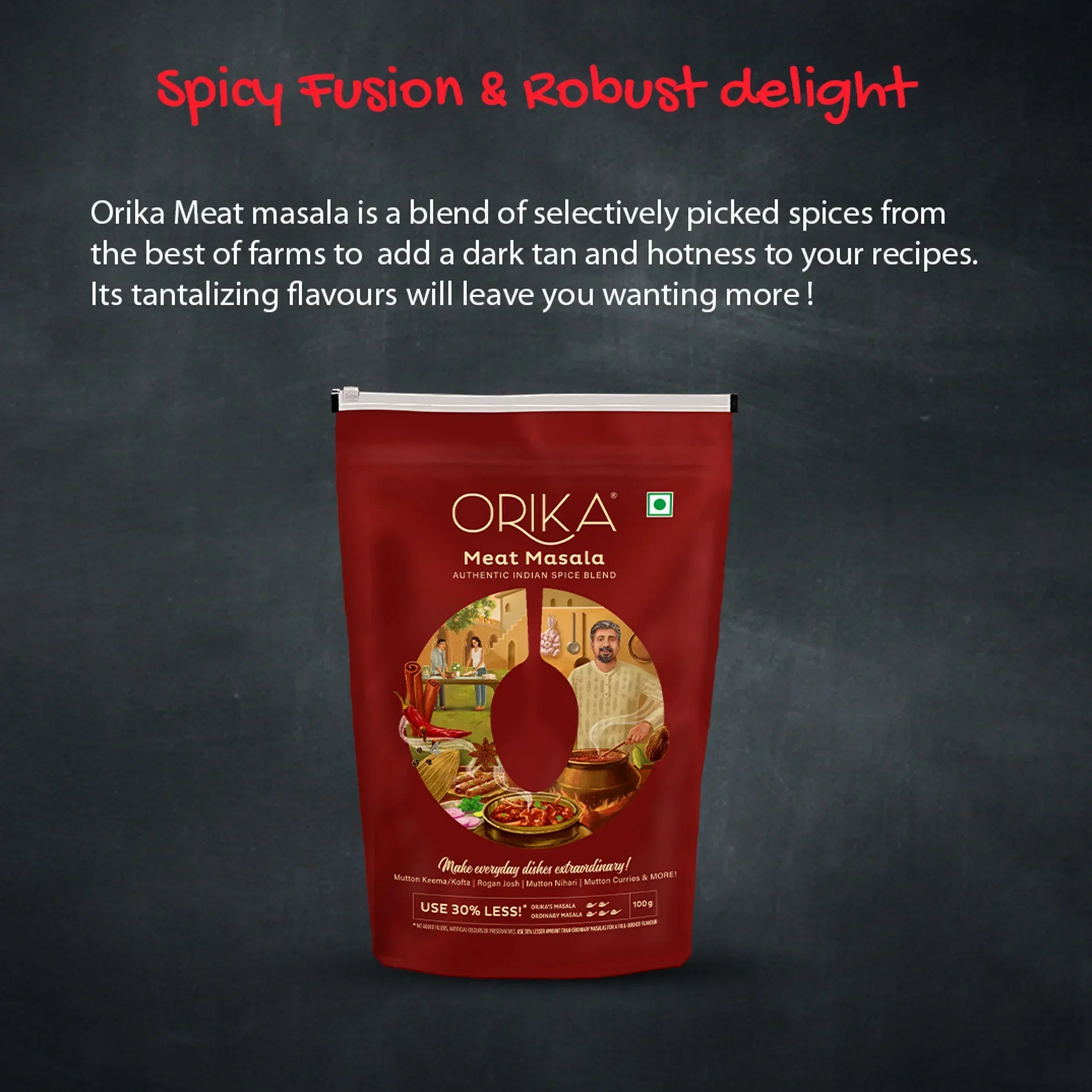 Orika Non Veg Delight Combo, Chicken Masala, Meat Masala, Garam Masala (Pack of 3, 100gms each) - Orika Spices India