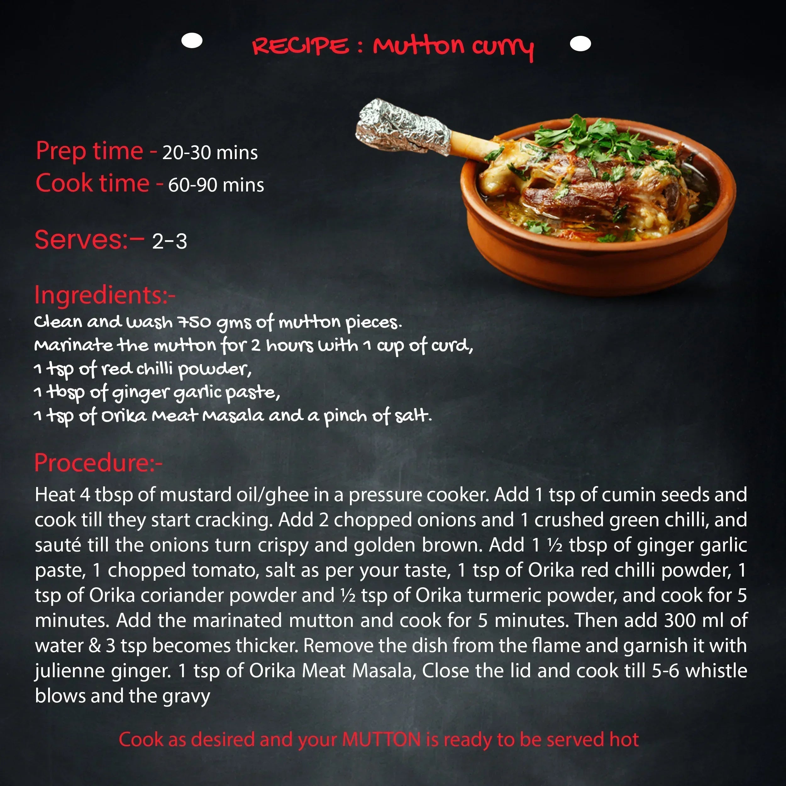 Orika Non Veg Delight Combo, Chicken Masala, Meat Masala, Garam Masala (Pack of 3, 100gms each) - Orika Spices India