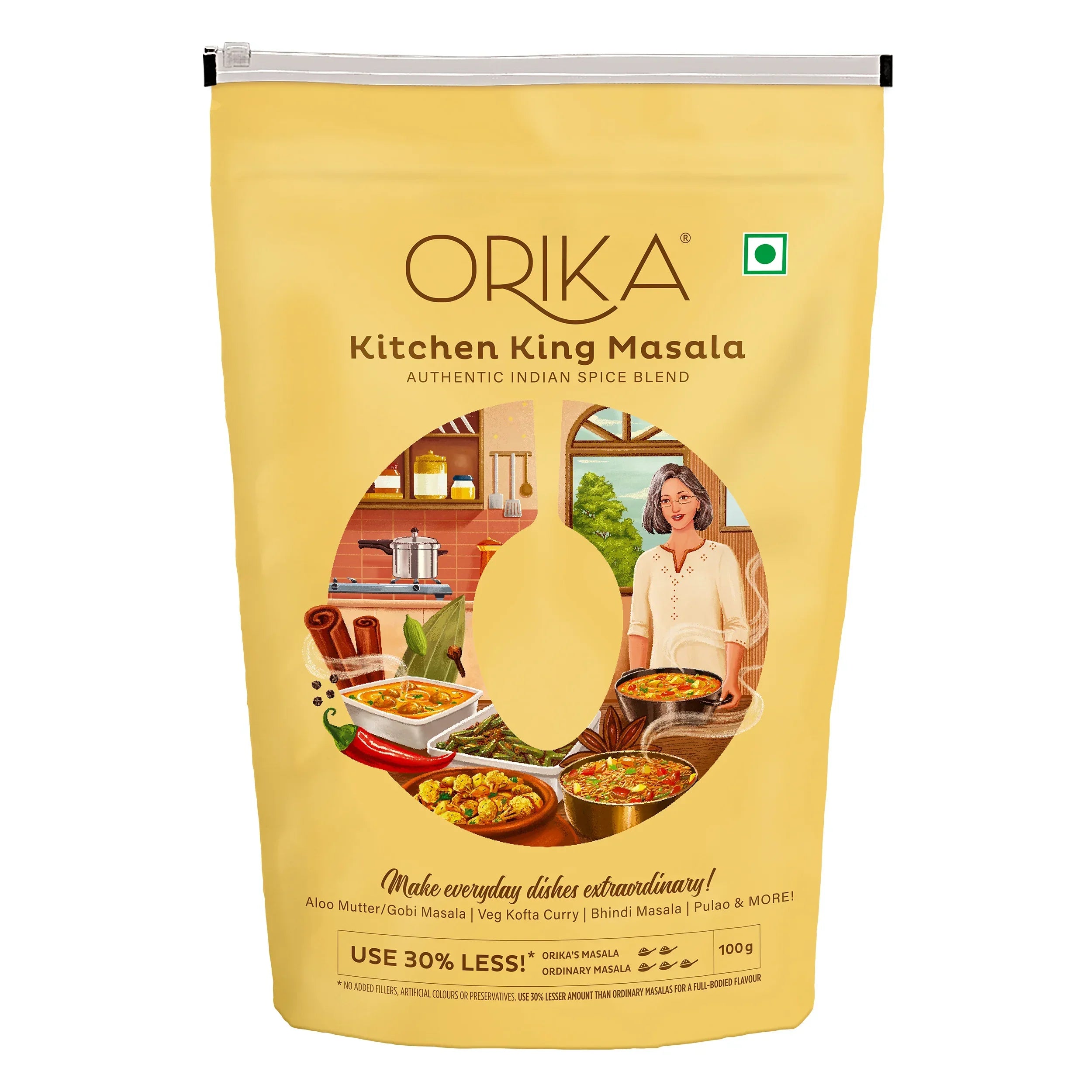 Orika Paneer-Chana Combo (Shahi Paneer Masala, Chana Masala, Kitchen King Masala) (Pack of 3, 100gms each) - Orika Spices India