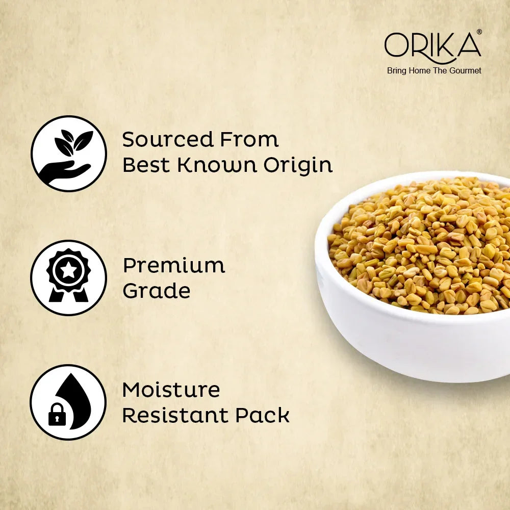 Orika Ratlam Bold Methi Dana, 150g - Orika Spices India