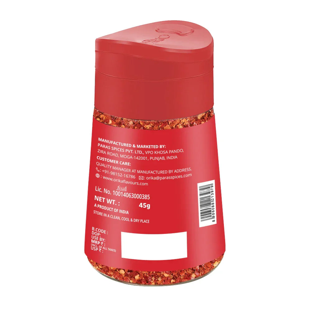 Orika Red Chilli Flakes 45g - Orika Spices India