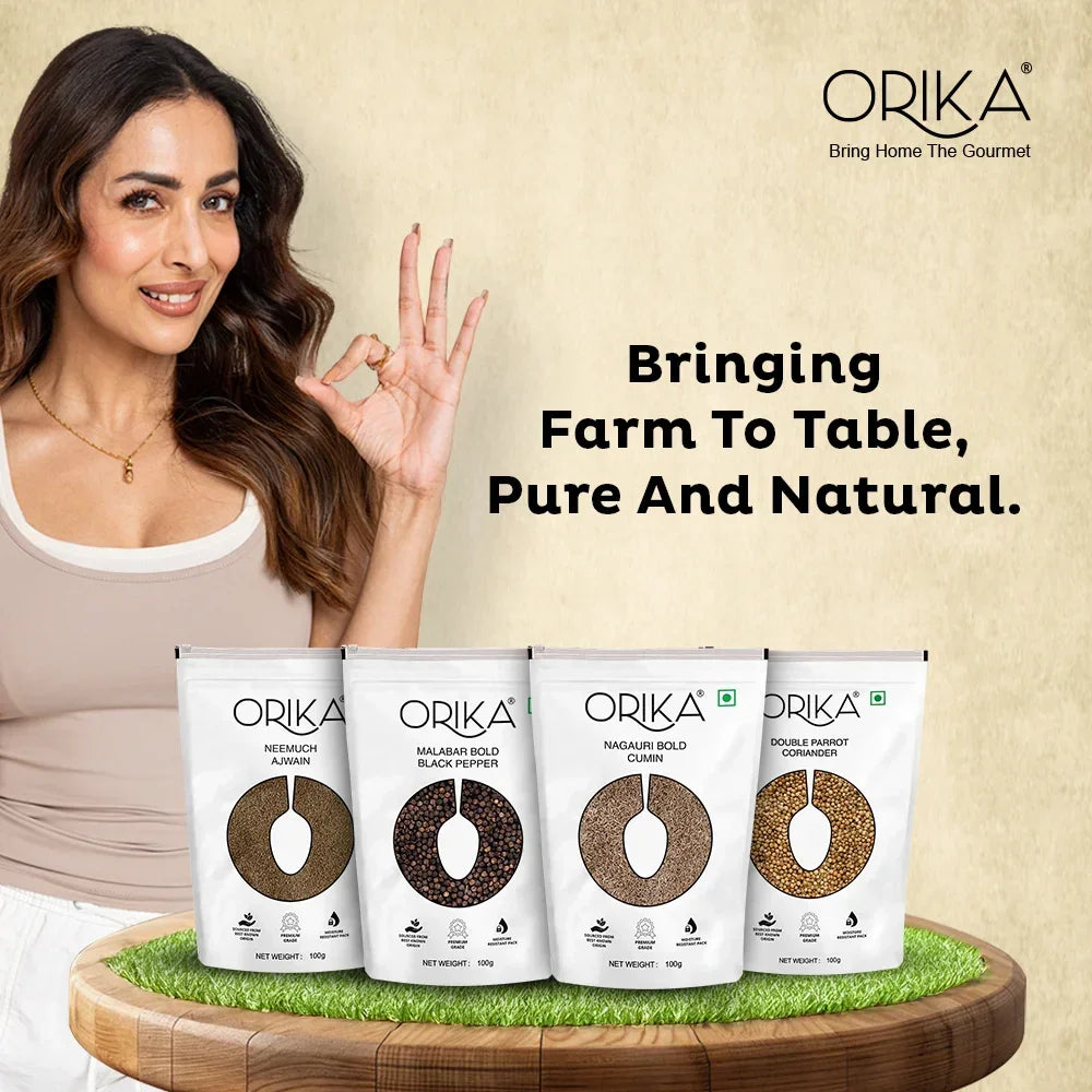 Orika's Malabar Bold Black Pepper, 100g - Orika Spices India