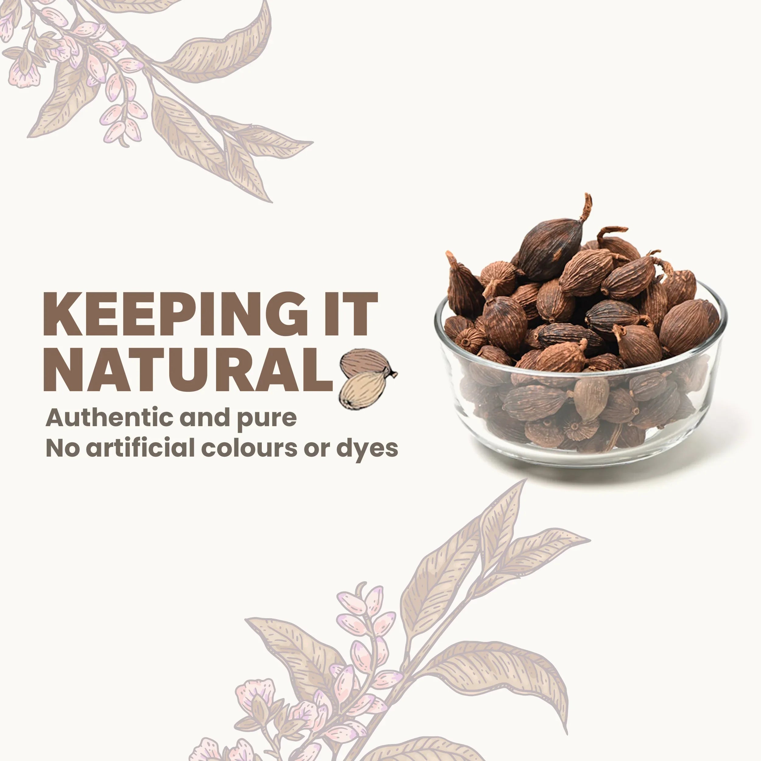 Orika's Siliguri Smoked Big Cardamom,60g - Orika Spices India