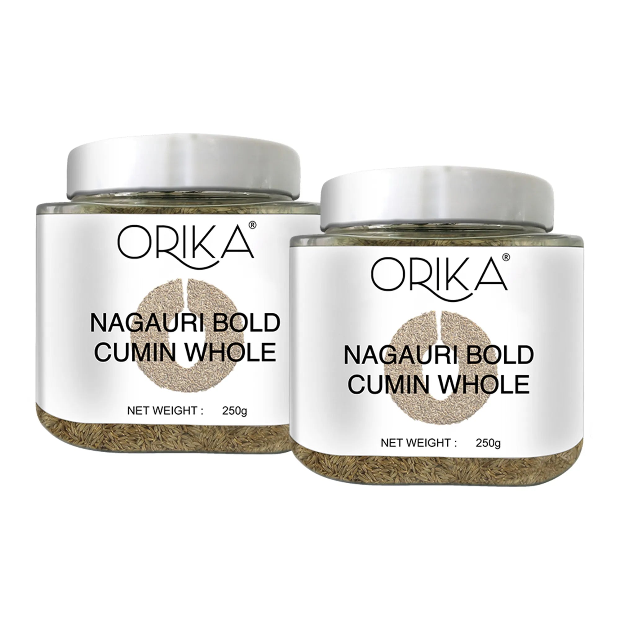 Orika Nagauri Bold Cumin (Jeera / Zeera) Whole Jar, 250gm