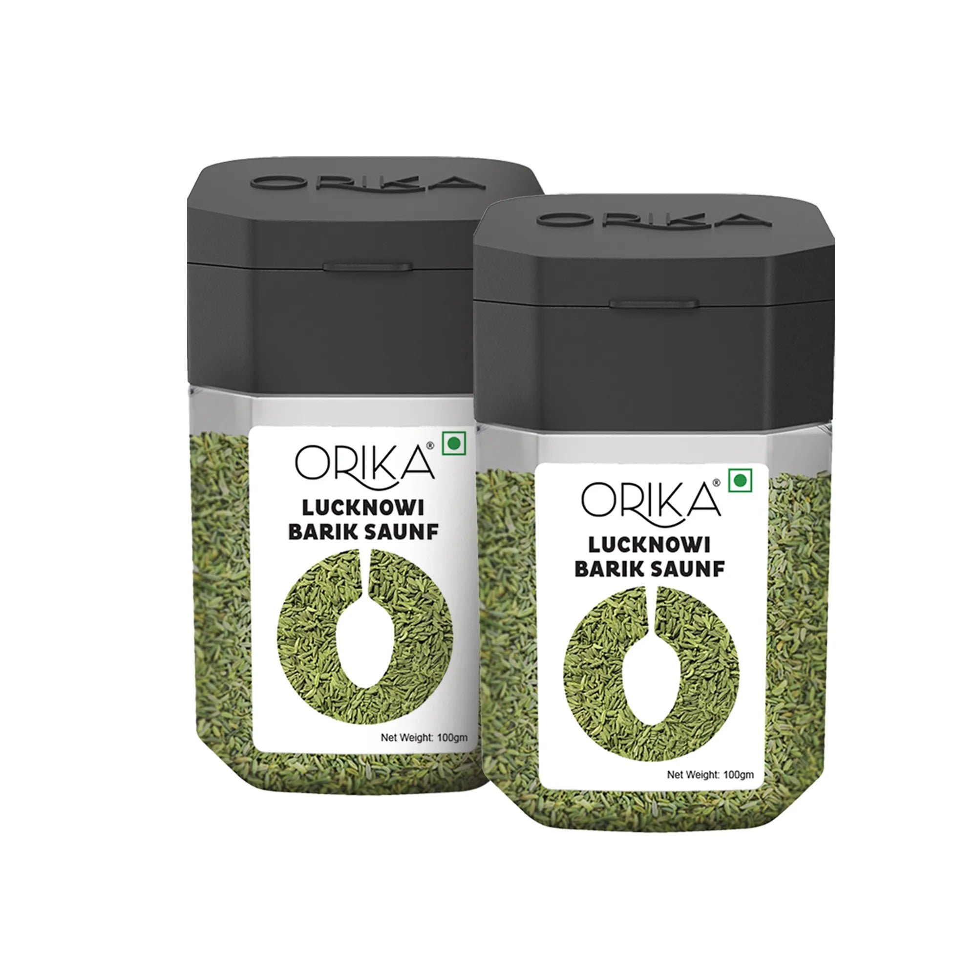 Orika Lucknowi Barik Saunf | Premium Fine Fennel Seeds for Mukhwas, Digestive, Cooking & Mouth Freshener | 100g Jar