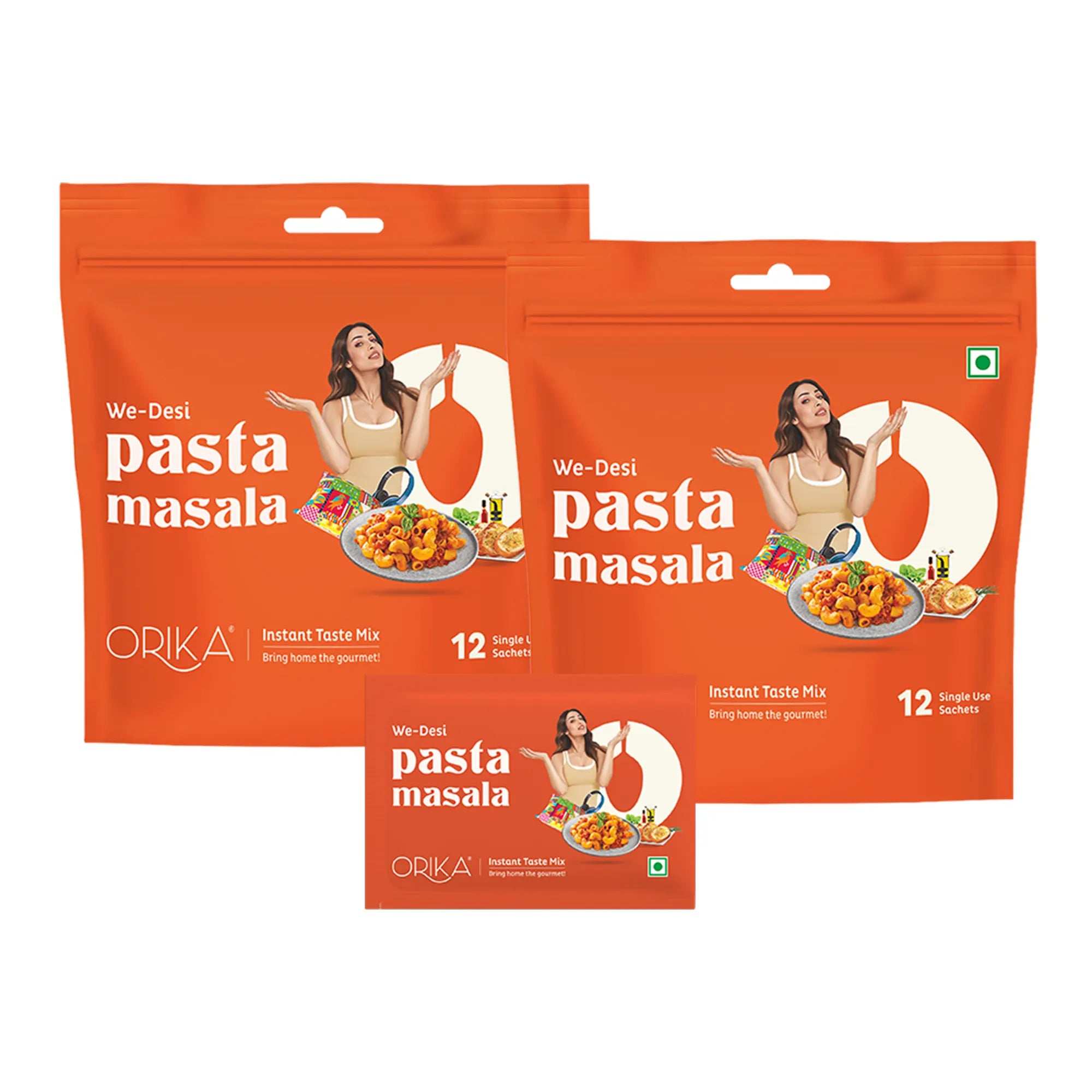 We-Desi Pasta Masala, All in One Masala, 12 single use sachets