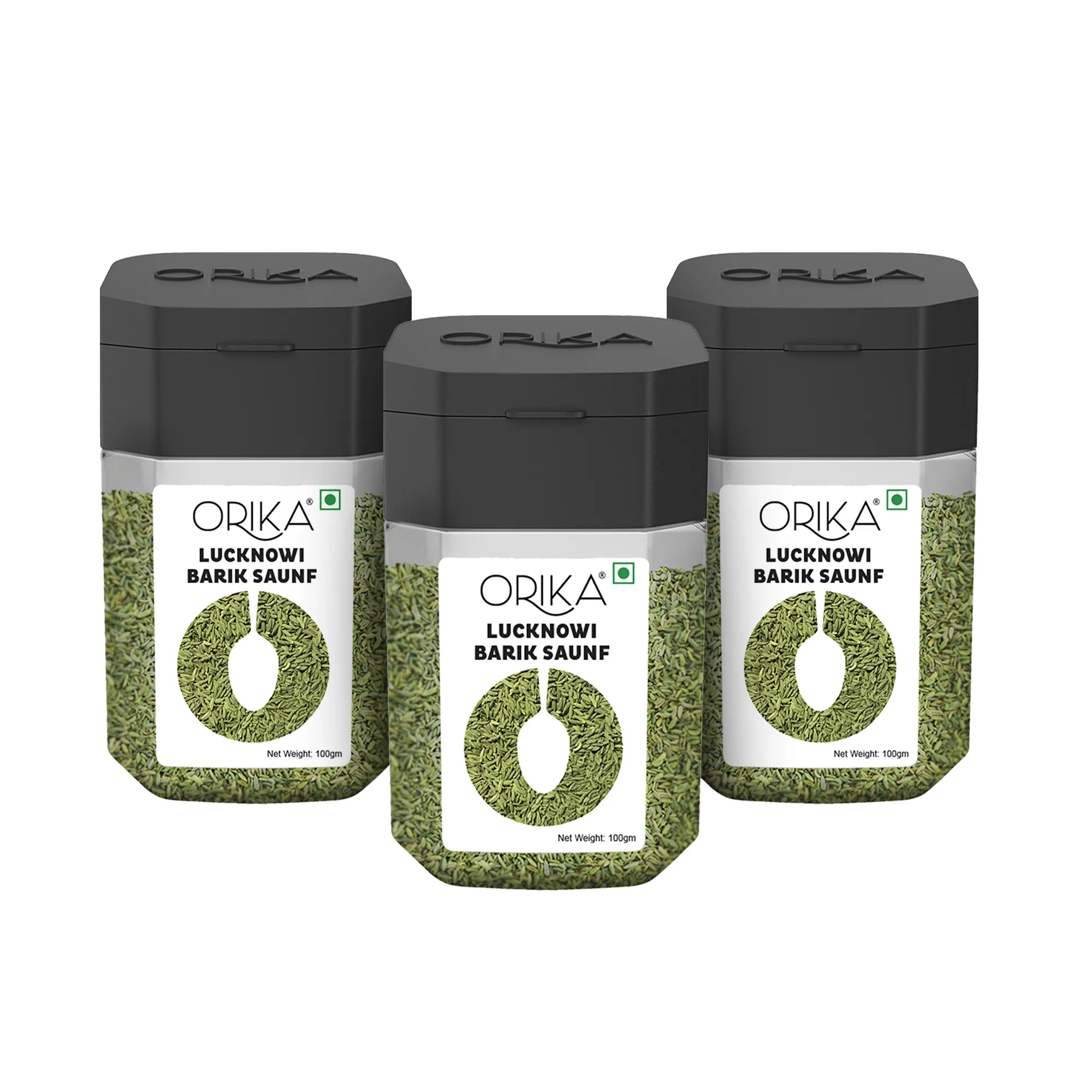 Orika Lucknowi Barik Saunf | Premium Fine Fennel Seeds for Mukhwas, Digestive, Cooking & Mouth Freshener | 100g Jar