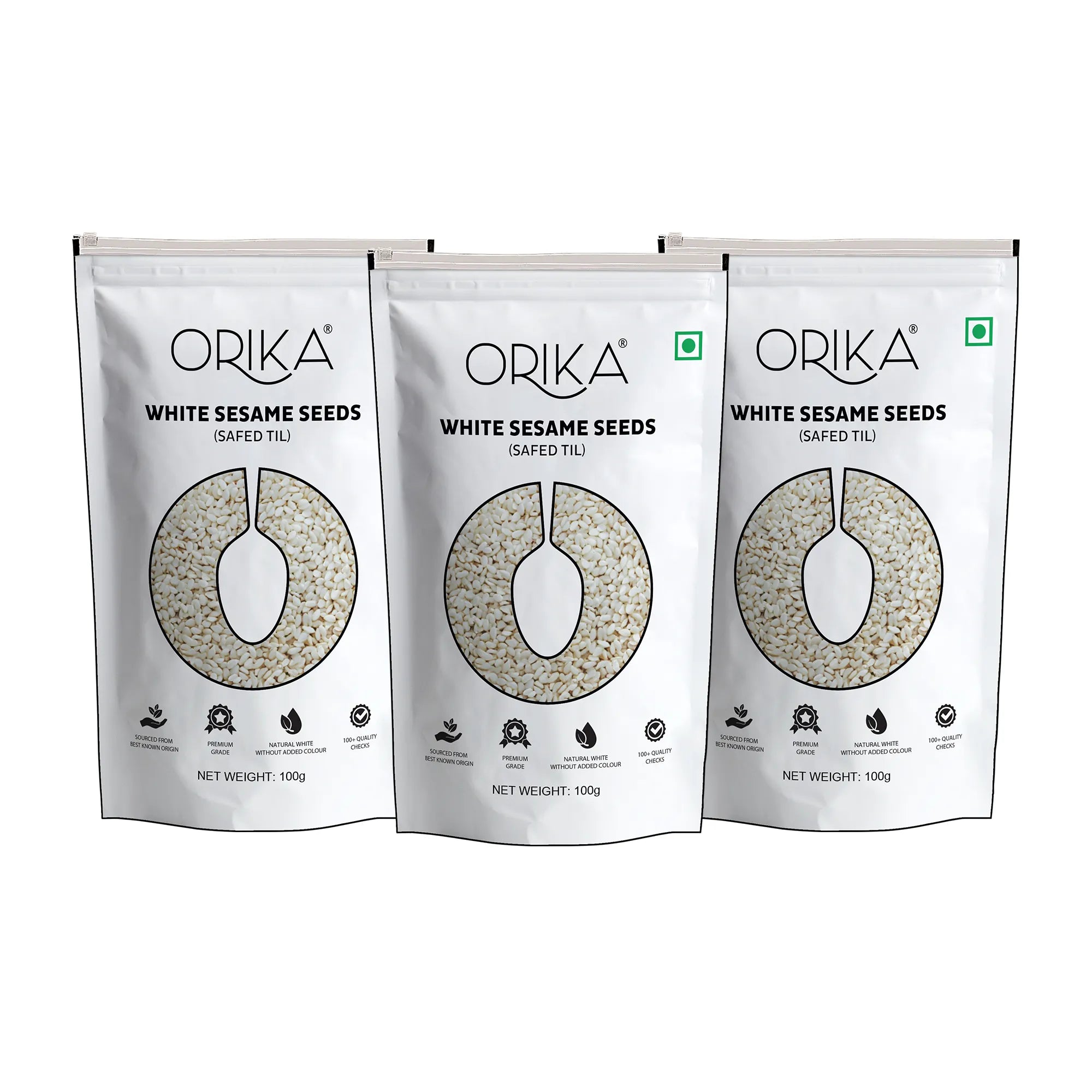 Orika White Sesame Seeds (Safed Til) | 100g