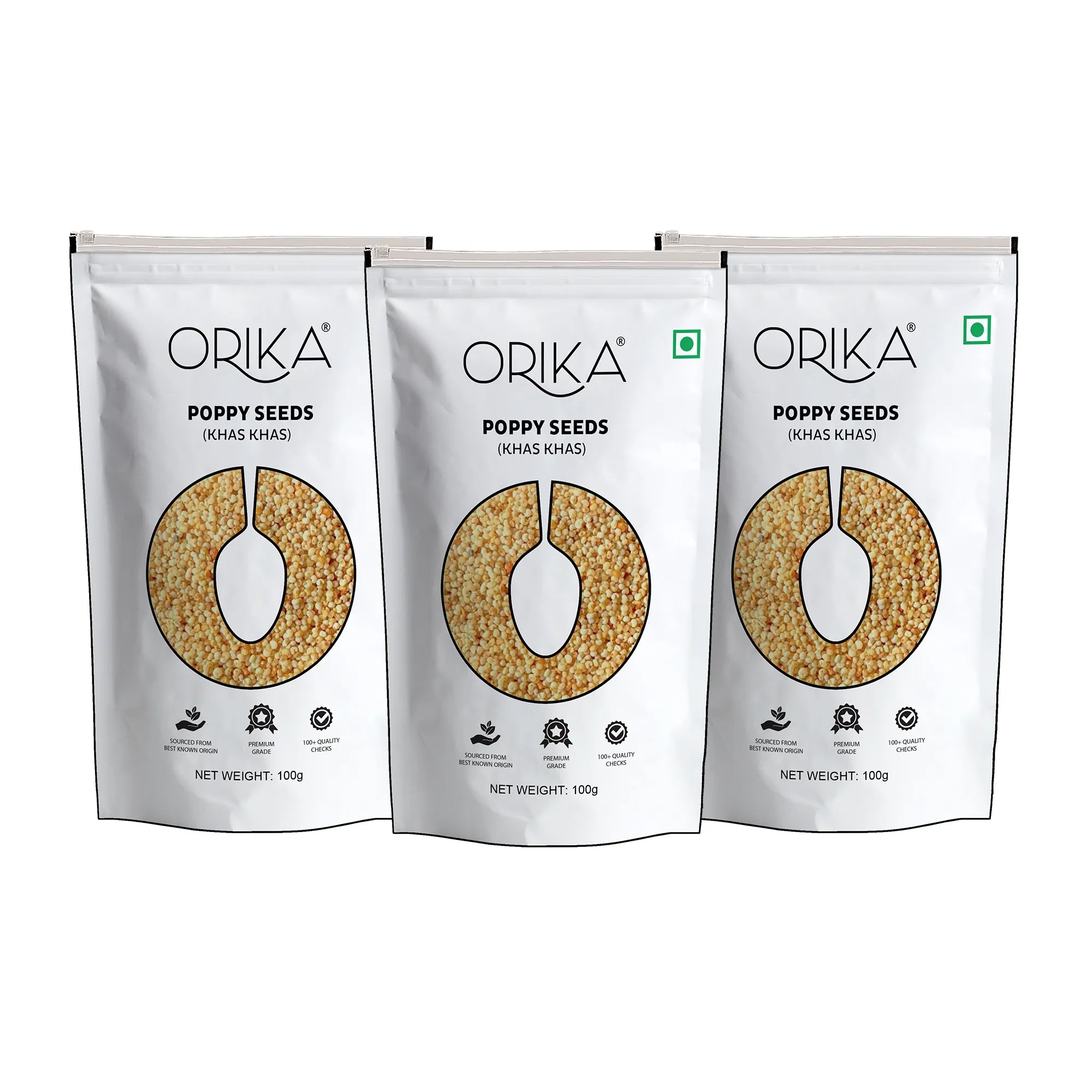 Orika Poppy Seeds (Khas Khas) | Unpolished & Cleaned White Khas Khas | 100g