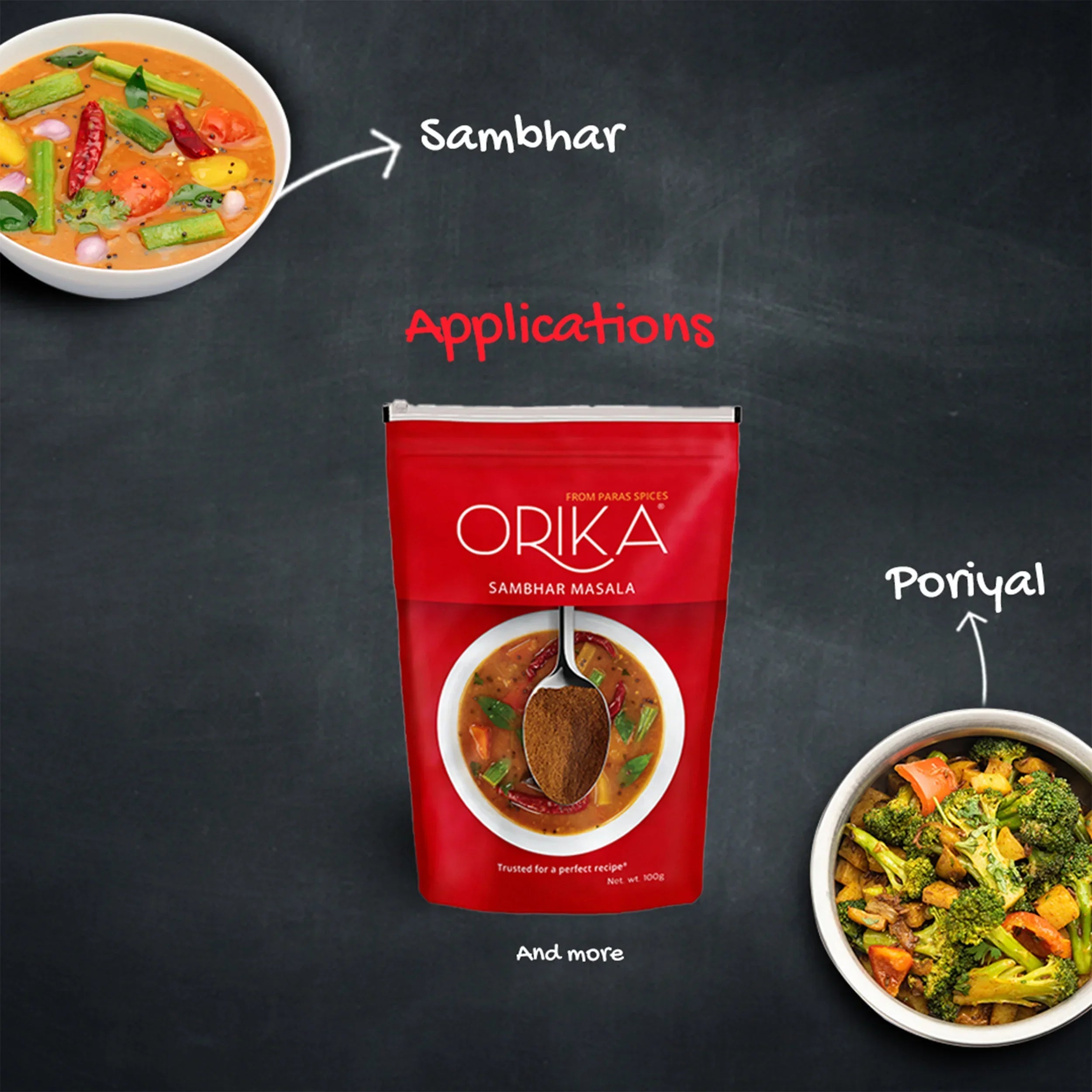 Sambhar Masala, 100gm - Orika Spices India