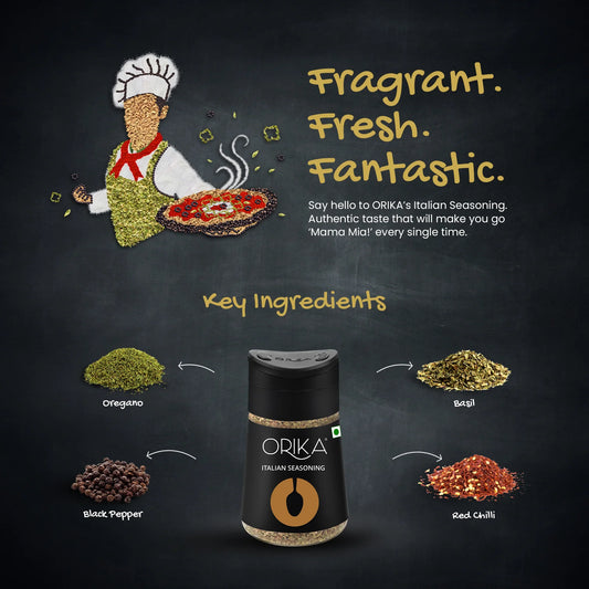 Table Sprinkler Combo 3 (Italian Seasoning 75g + Red Chilli Flakes 50g) (Pack of 2) - Orika Spices India