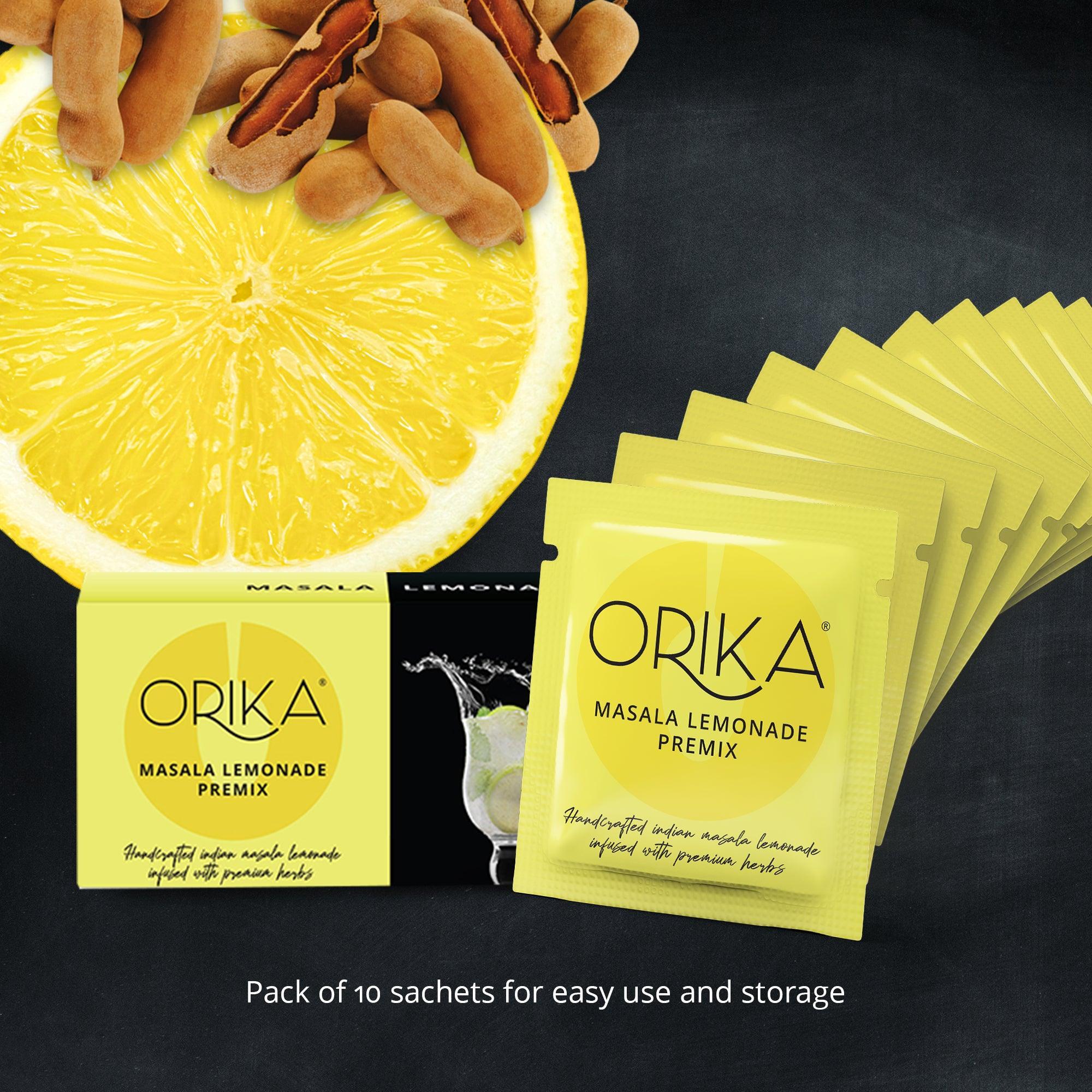 MASALA LEMONADE PREMIX (10 sachets, 19gm/each - Orika Spices India