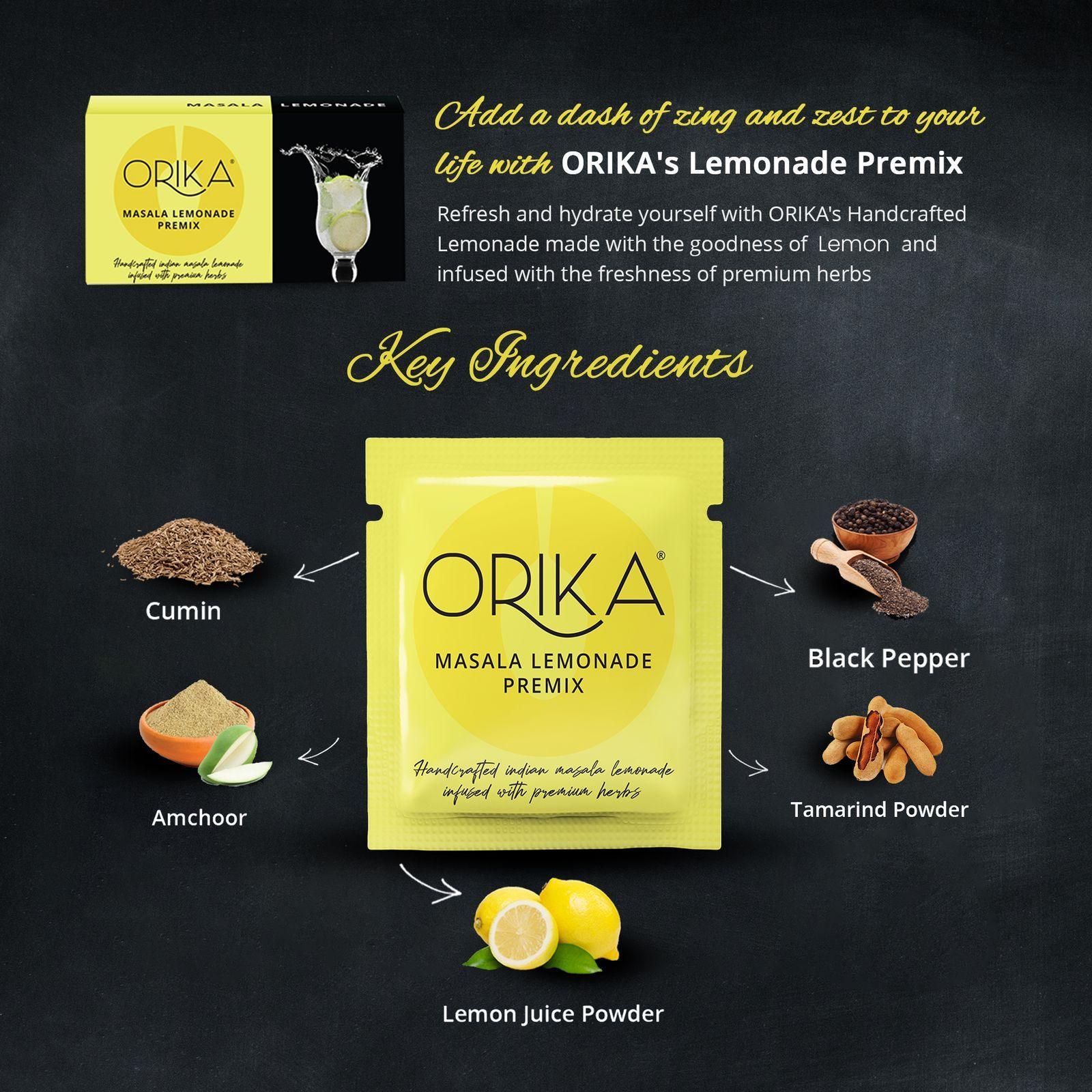 MASALA LEMONADE PREMIX (10 sachets, 19gm/each - Orika Spices India
