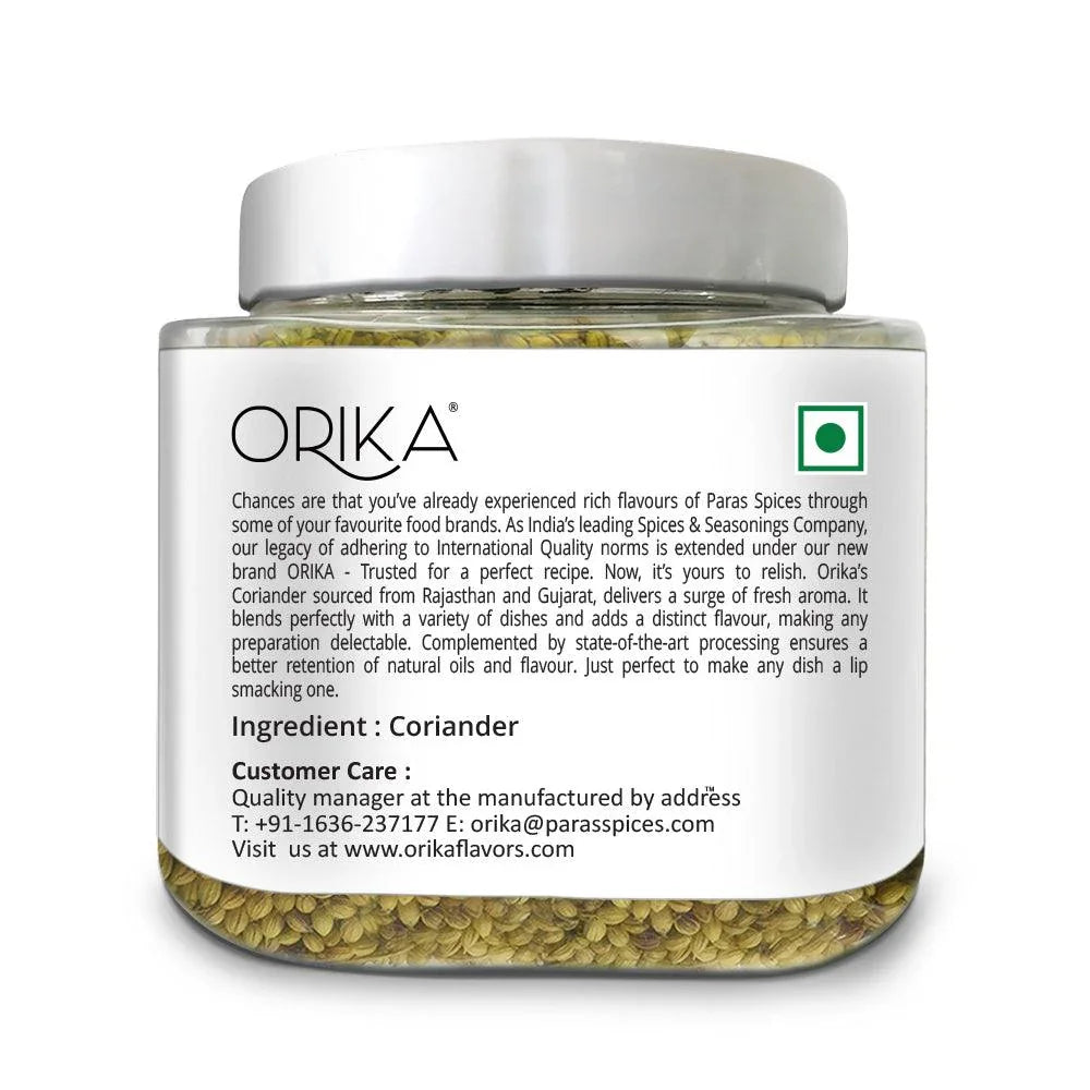 Orika Double Parrot Coriander Whole, 150gm - Orika Spices India