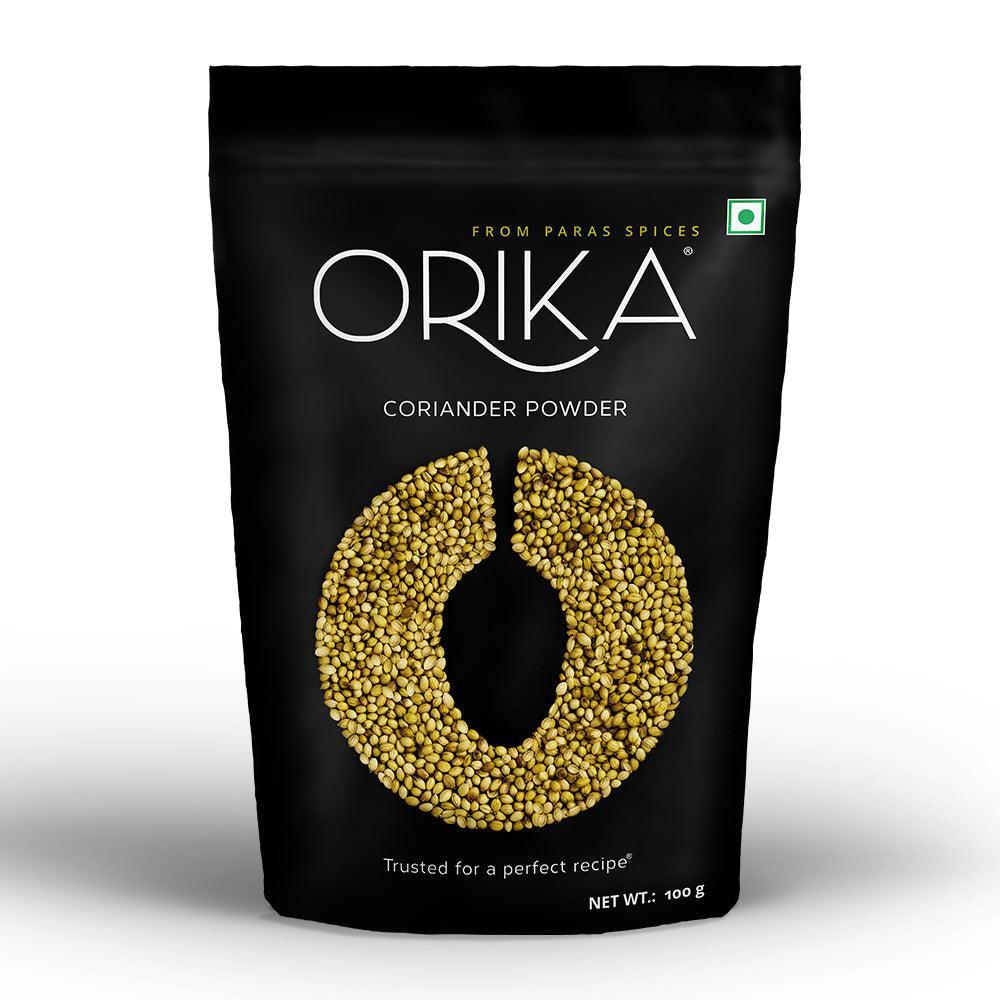 Orika Everyday kitchen essential (Malabar Black Pepper Powder, Salem Turmeric Powder, Coriander Powder), (Pack of 3, 100gms each) - Orika Spices India