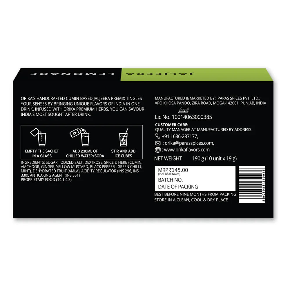 Orika Jaljeera Lemonade combo of 2, 190g/each - Orika Spices India